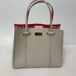 Kate Spade | Cream Handbag with Hot Pink Interior